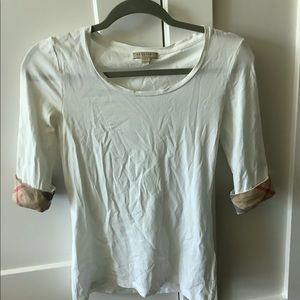 Burberry 3/4 sleeve tee shirt